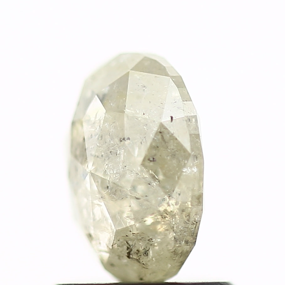 1.15 Carat Oval Salt and Pepper Diamond For Ring 7.09 MM