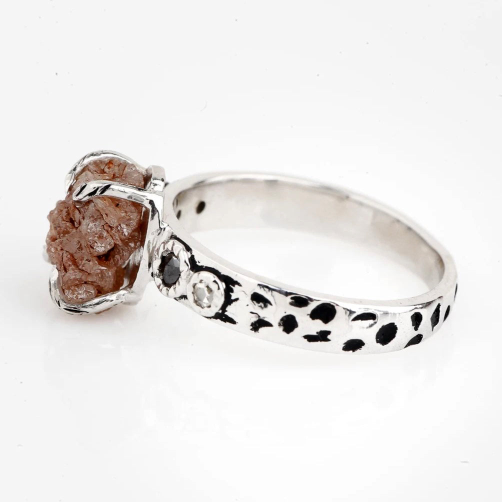 14k white engagement ring