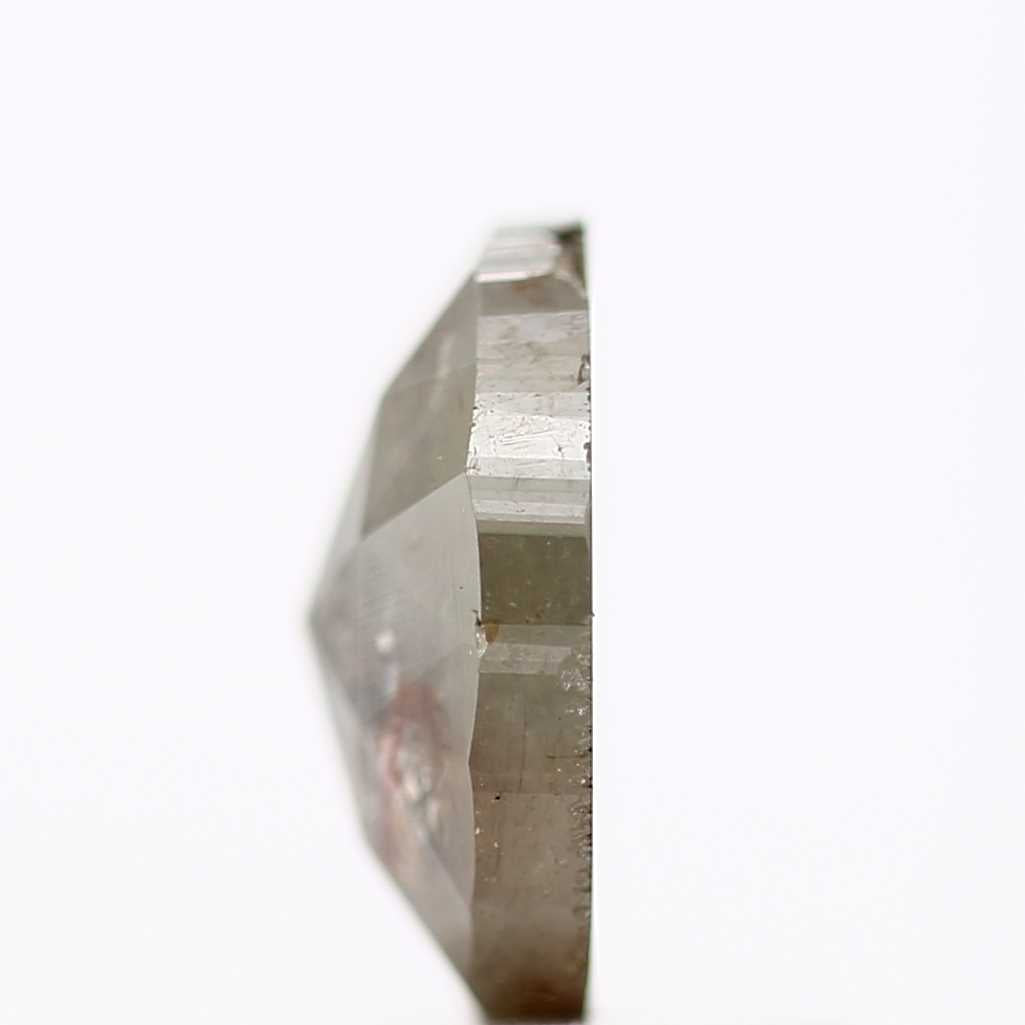 1.09 Carat Gray Oval Rose Cut Natural Loose Diamond 7.50 MM