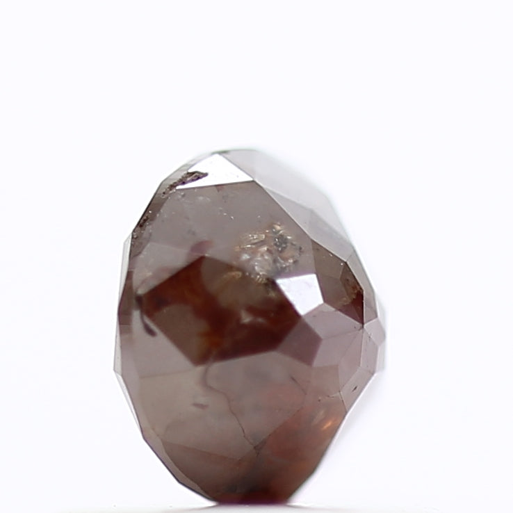0.59 Carat Red Brilliant Rosecut Salt And Pepper Diamond 4.97 MM