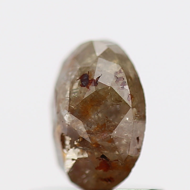 0.55 Carat Natural Oval Salt and Pepper Diamond 6.1 MM