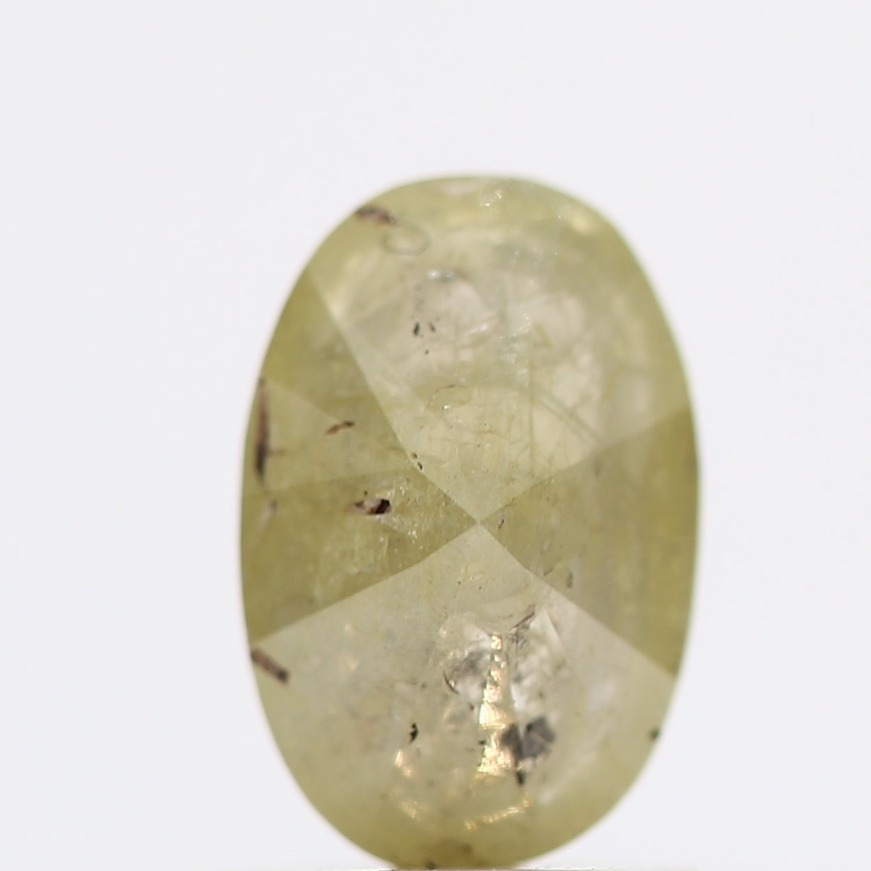 1.20 Carat Natural Rustic Yellow Oval Diamond 8.08 MM