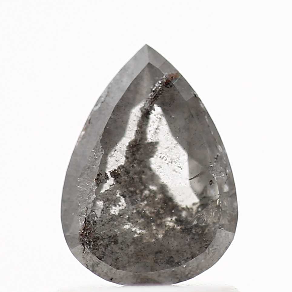 0.73 Carat Salt and Pepper Diamond Natural Gray 7.64 MM