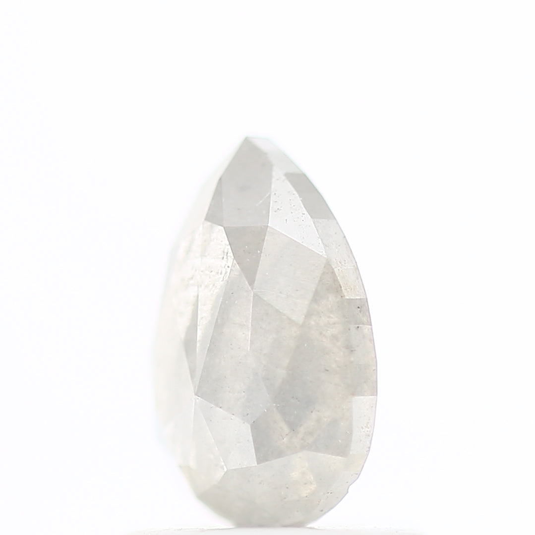 0.95 Carat Natural Icy Diamond Salt and Pepper Pear Diamond 7.49 MM