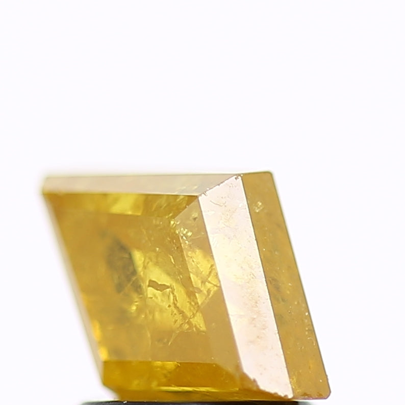 1.76 Carat Natural Yellow Lozenge Salt and Pepper Diamond 9.3 MM
