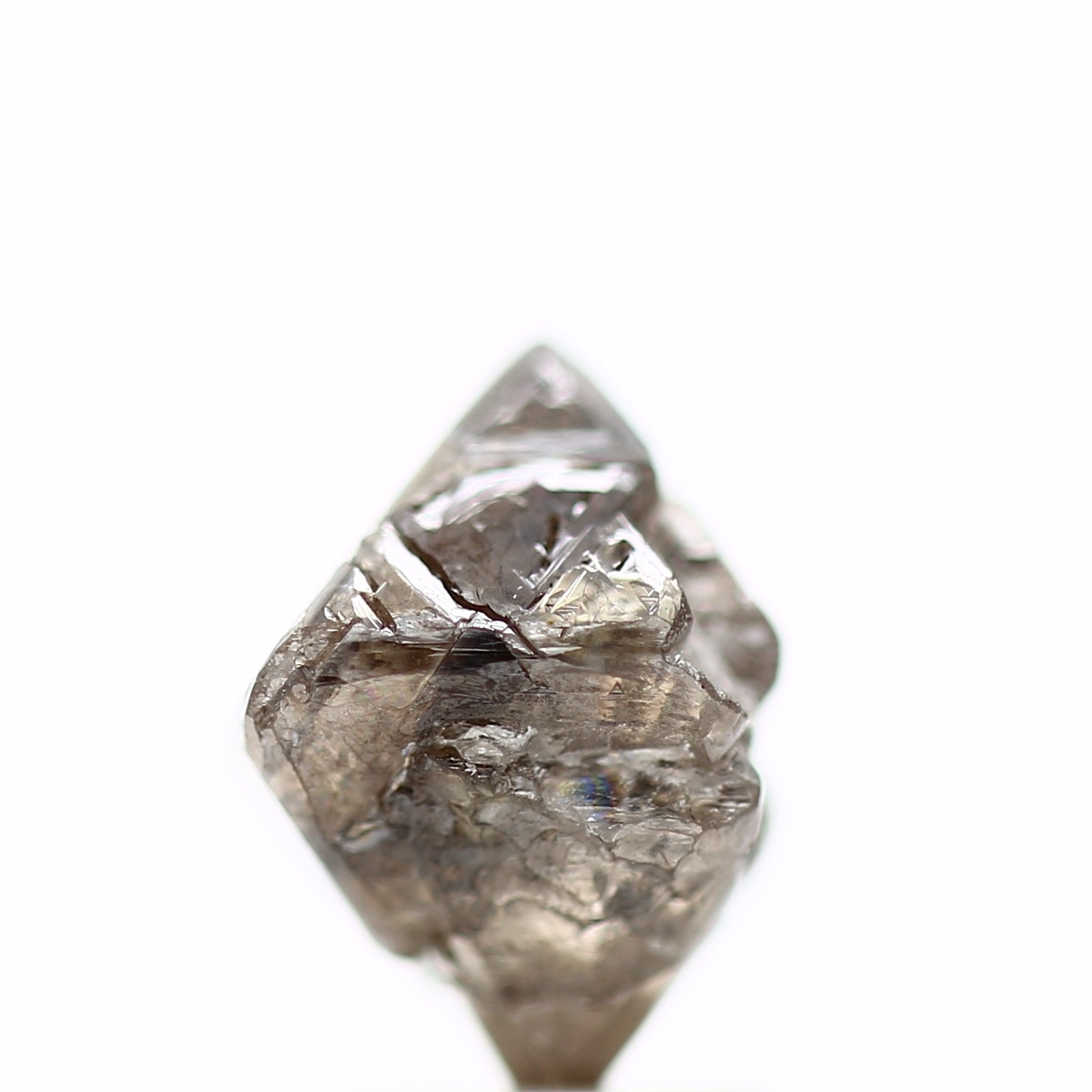 3.56 Carat Natural Fancy Cognac Brown Octahedron Rough Diamond 8.15 MM - Blackdiamond