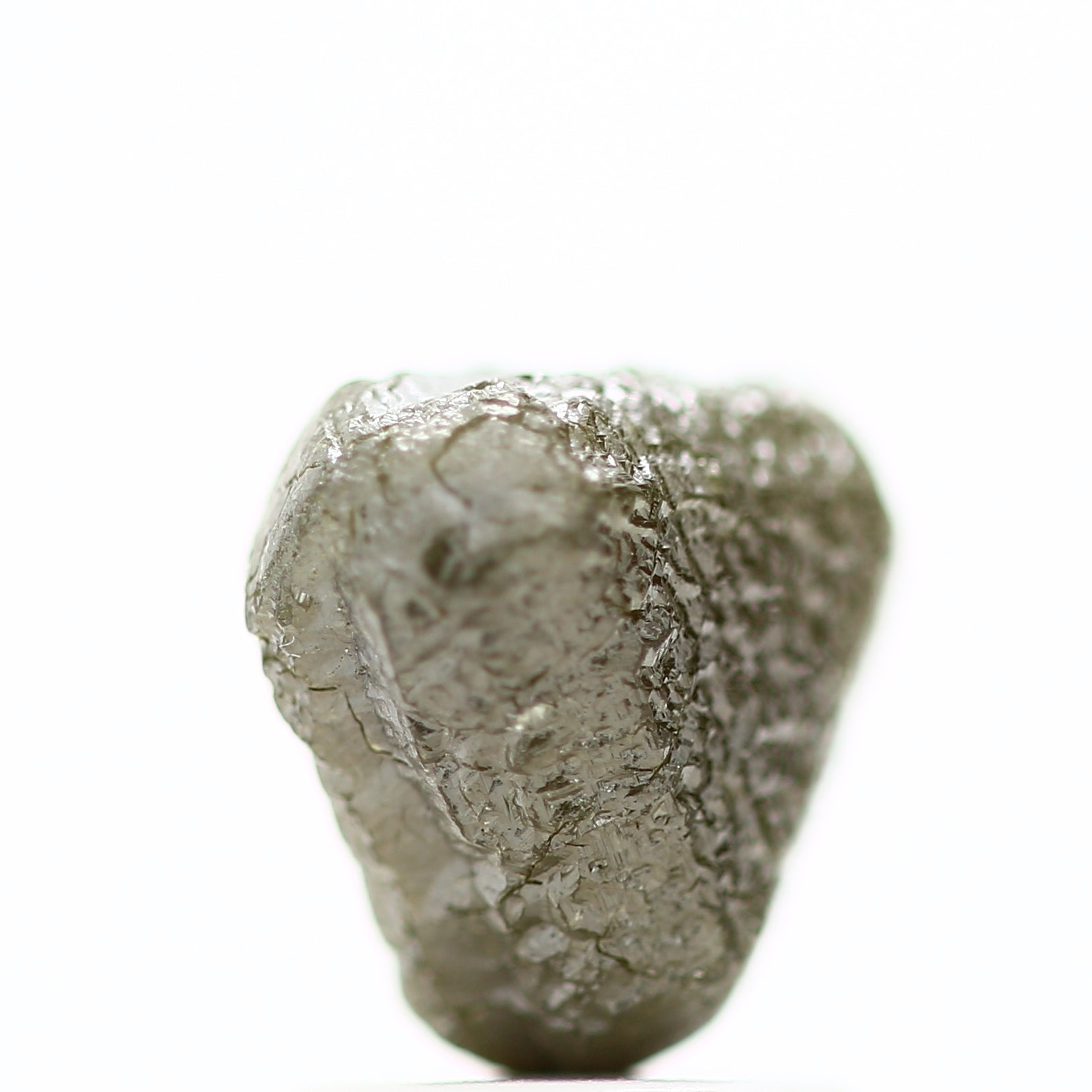 2.35 Carat Fancy Green Gray Macle Natural Rough Diamond 7.50 MM - Blackdiamond