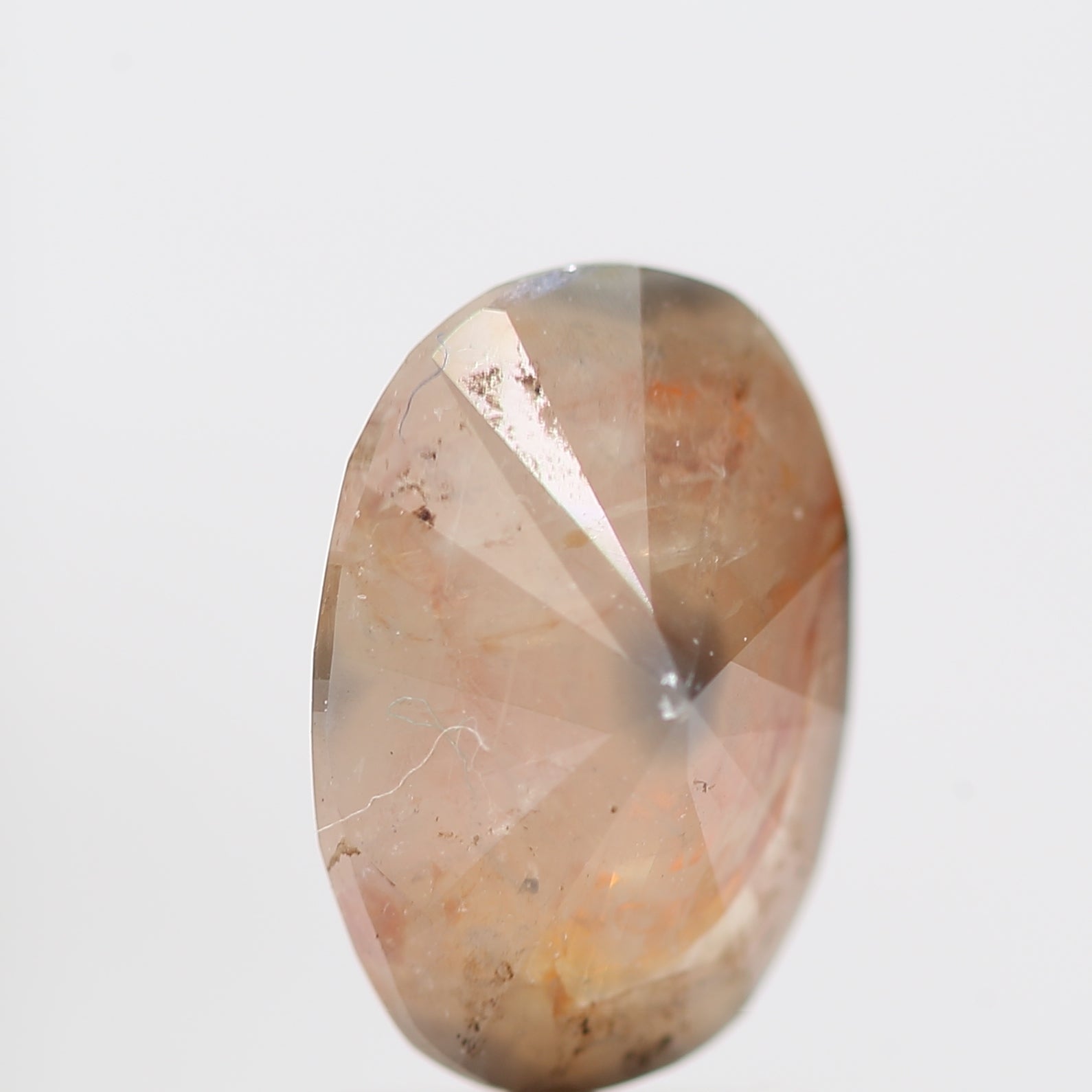 1.57 Carat Natural Oval Cut Orange Rustic Diamond 8.90 MM