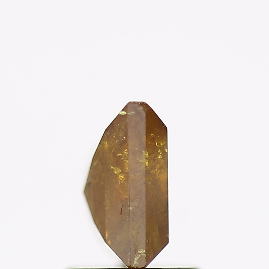 1.44 Carat Natural Fancy Yellow Kite Salt and Pepper Diamond 9.1 MM