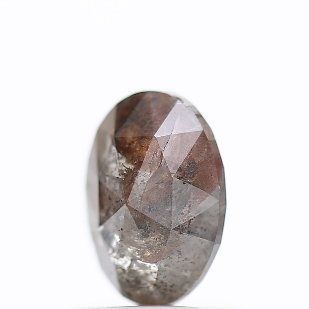 1.11 Carat Oval Salt and Pepper Diamond Double Cut Loose Natural Stone 7.23 MM