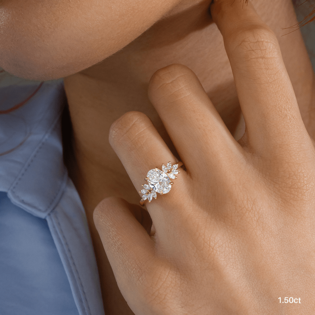 Oval 1 Carat Lab Grown Diamond Ring IGI Certified Isabella