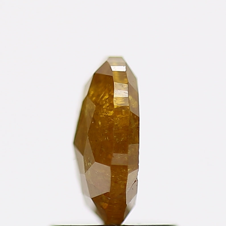 1.09 Carat Natural Fancy Yellow Oval Cut Salt Pepper Diamond 7.2 MM