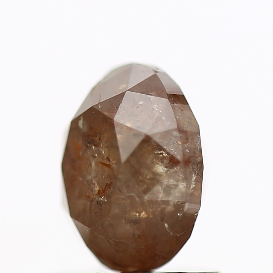 1.40 Carat Oval Orange Salt and Pepper Diamond 6.7 MM