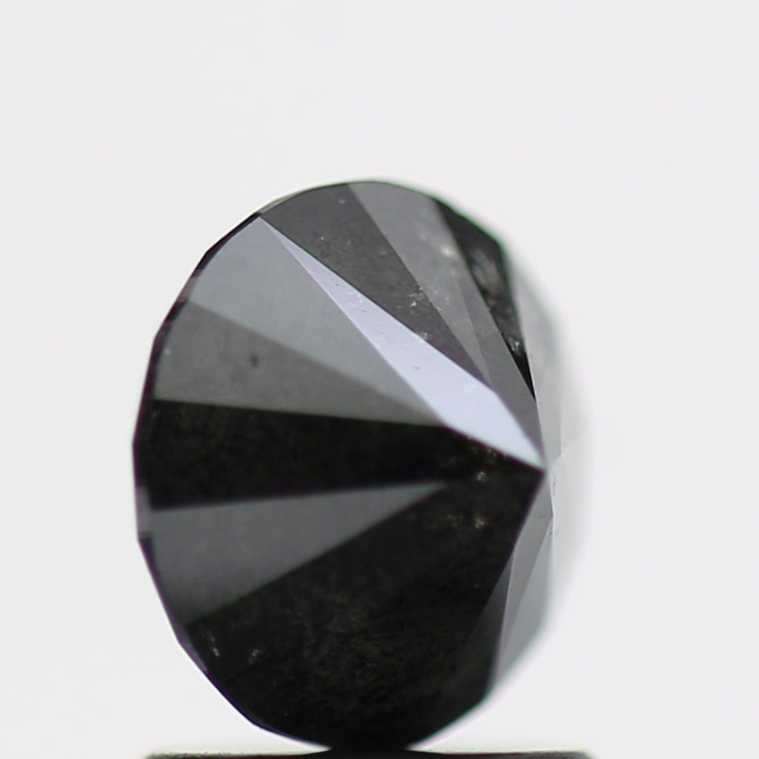 1.30 Carat Fancy Black Round Brilliant Diamond GIA Certified