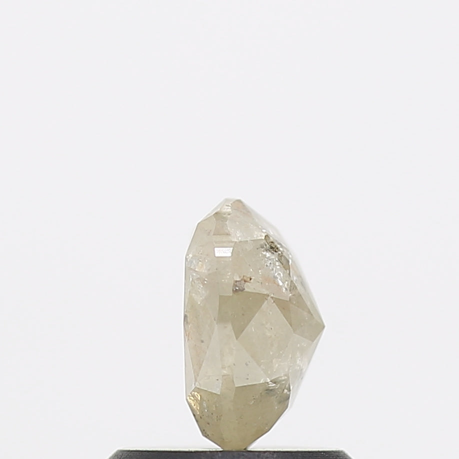 0.77 ct Design Salt and Pepper Brilliant Oval Diamond Ring Solitaire