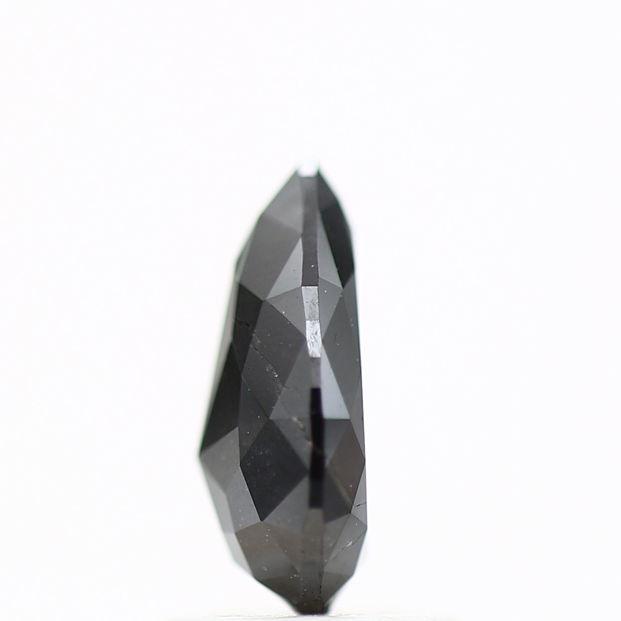 1.30 Carat Black Salt and Pepper Pear Loose Natural Diamond 8.73 MM