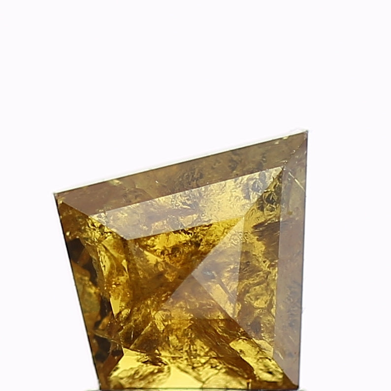 1.01 Carat Natural Yellow Brown Kite Salt and Pepper Diamond 8.2 MM