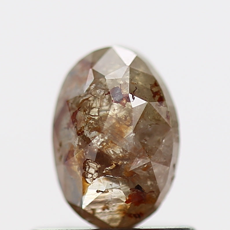 0.55 Carat Natural Oval Salt and Pepper Diamond 6.1 MM