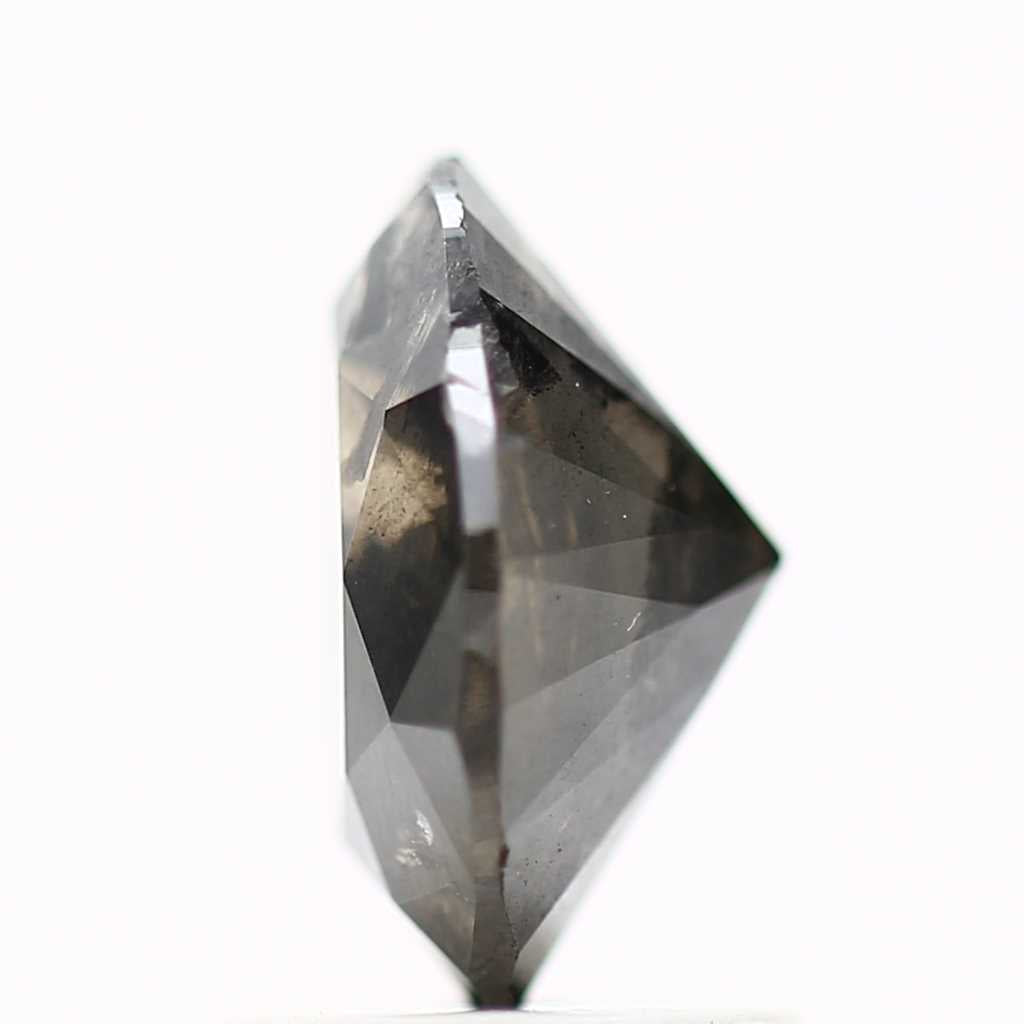1.46 Carat Oval Cut Black Salt and Pepper Diamond 8.18 MM
