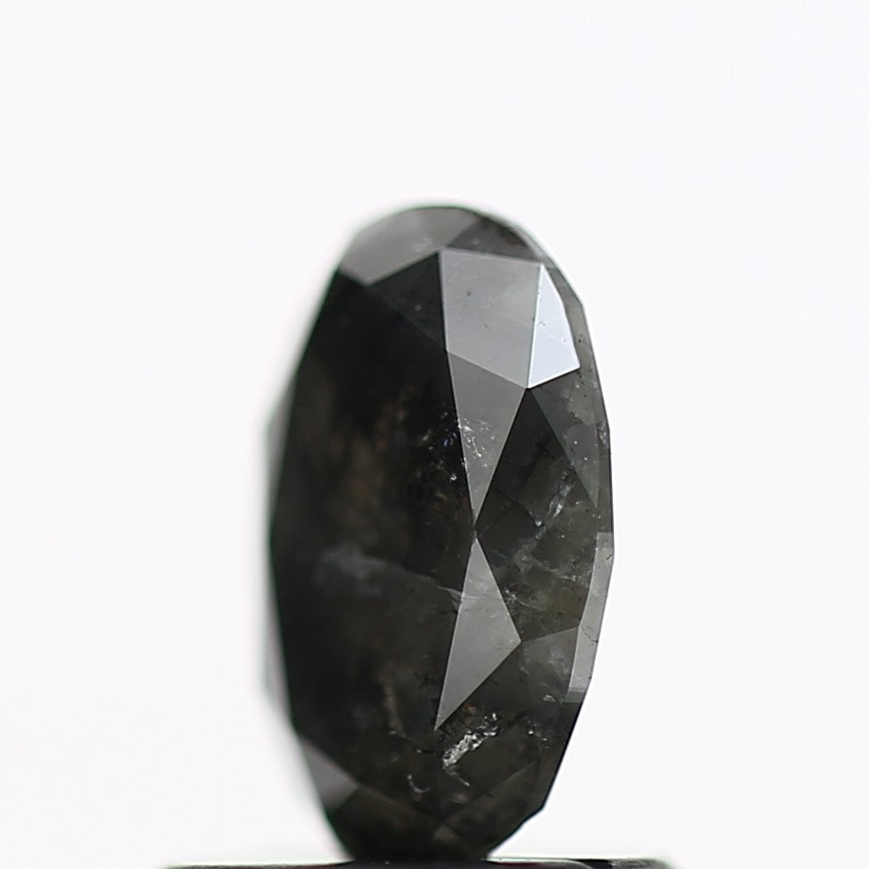 0.88 Carat Fancy Gray Oval Brilliant Cut Natural Diamond 7.2 MM