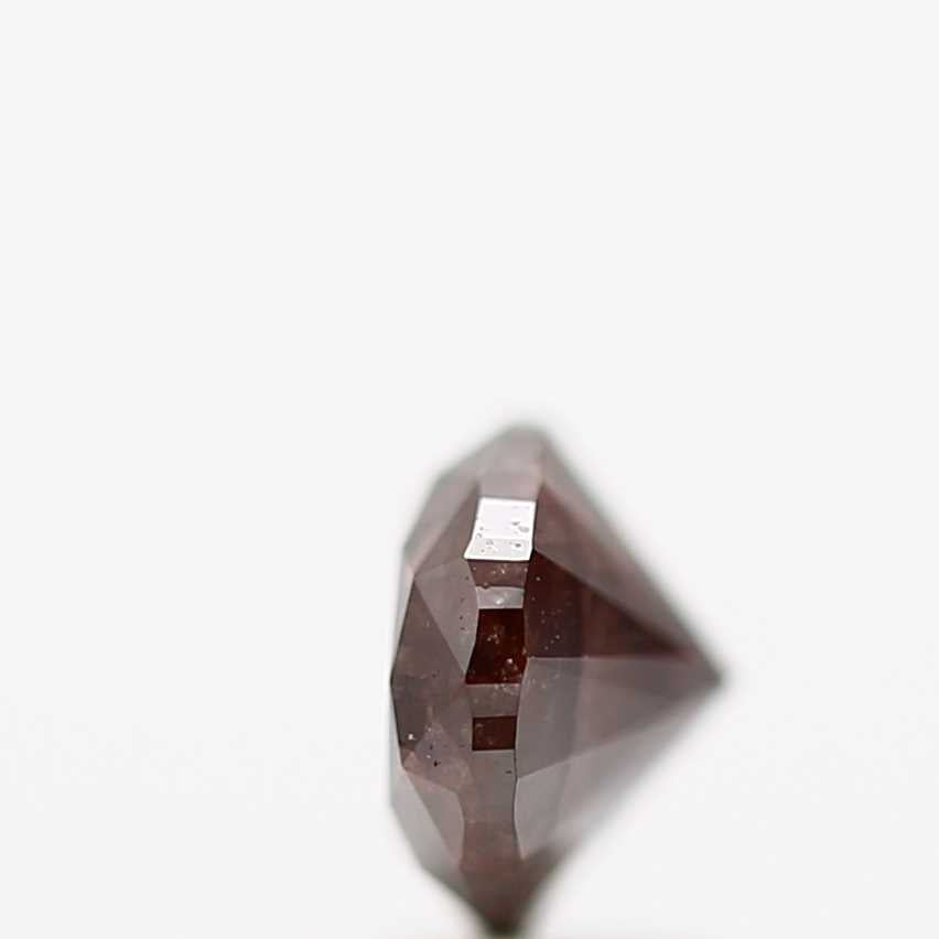 2.44 Carat Cognac Red Oval Shape Natural Loose Diamond 10.50 MM
