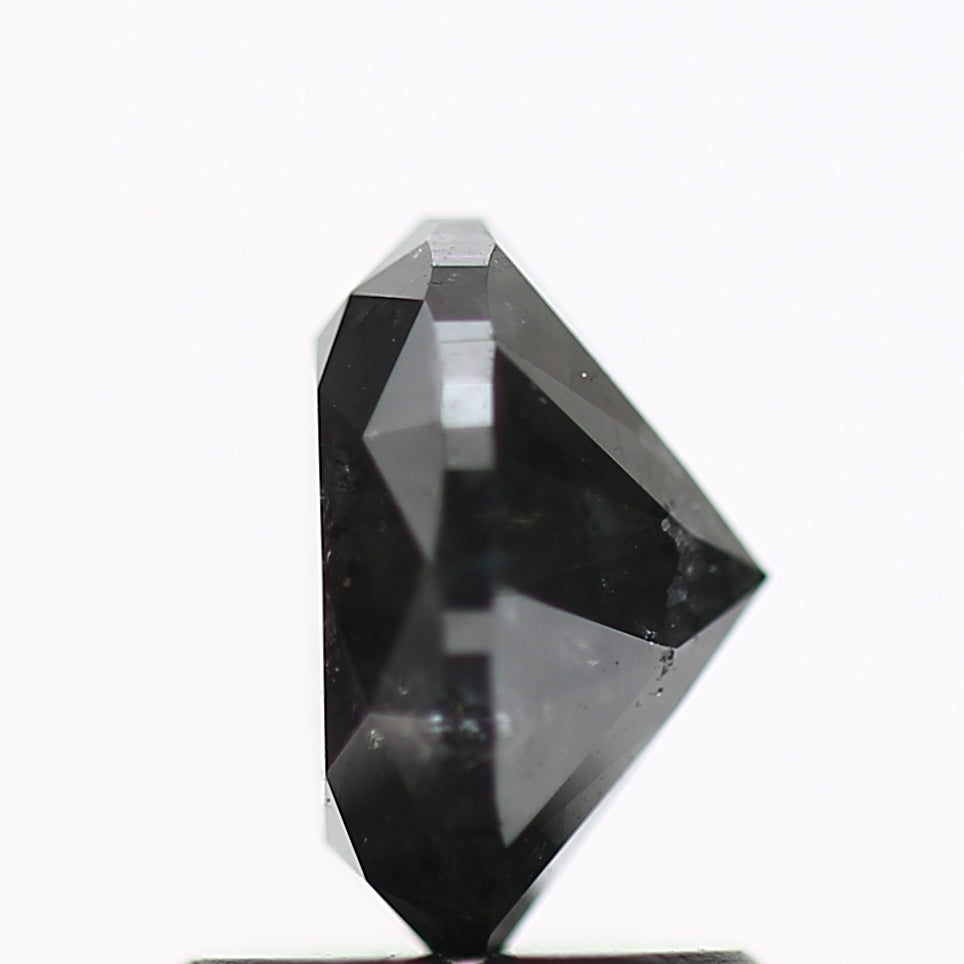 1.20 Carat Fancy Black Oval Cut Natural Diamond 7.17 MM