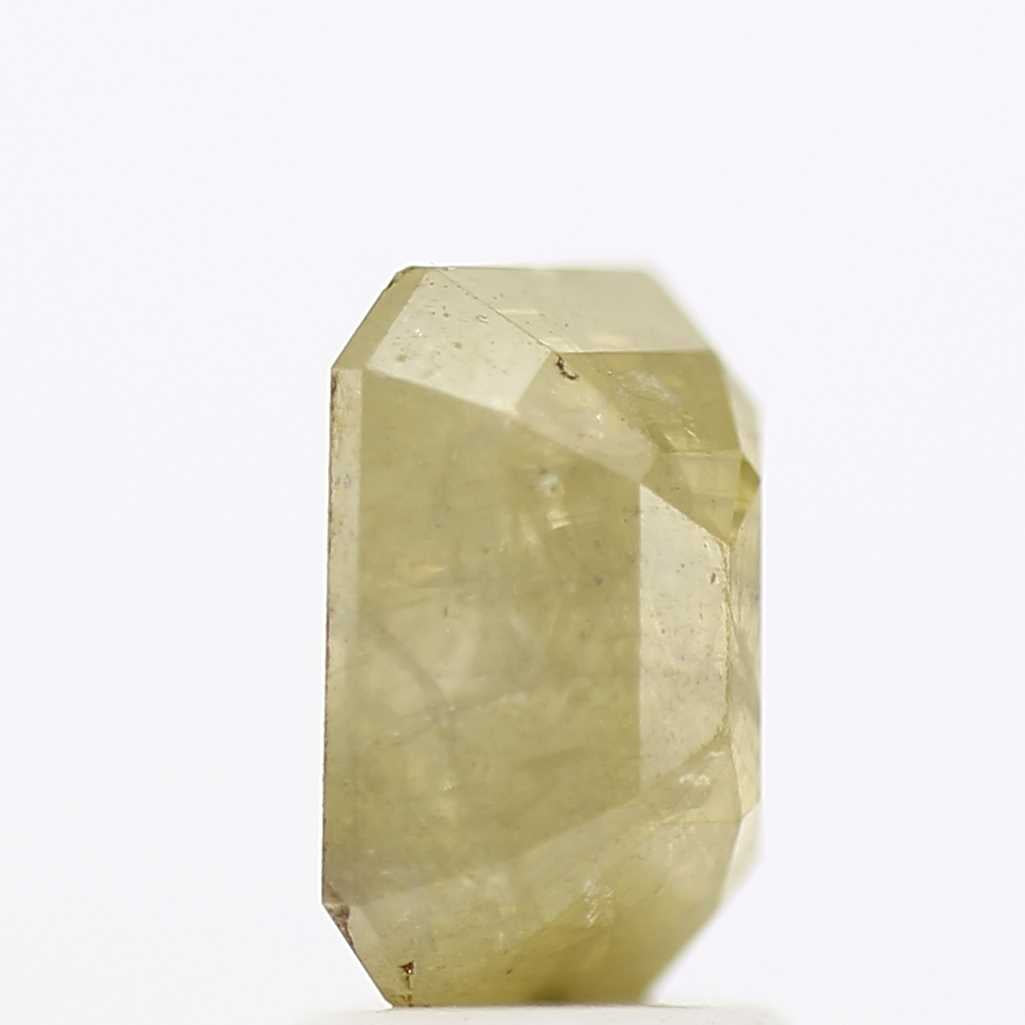 2.21 Carat 8.40 MM Natural Yellow Emerald Cut Salt and Pepper Diamond - Blackdiamond
