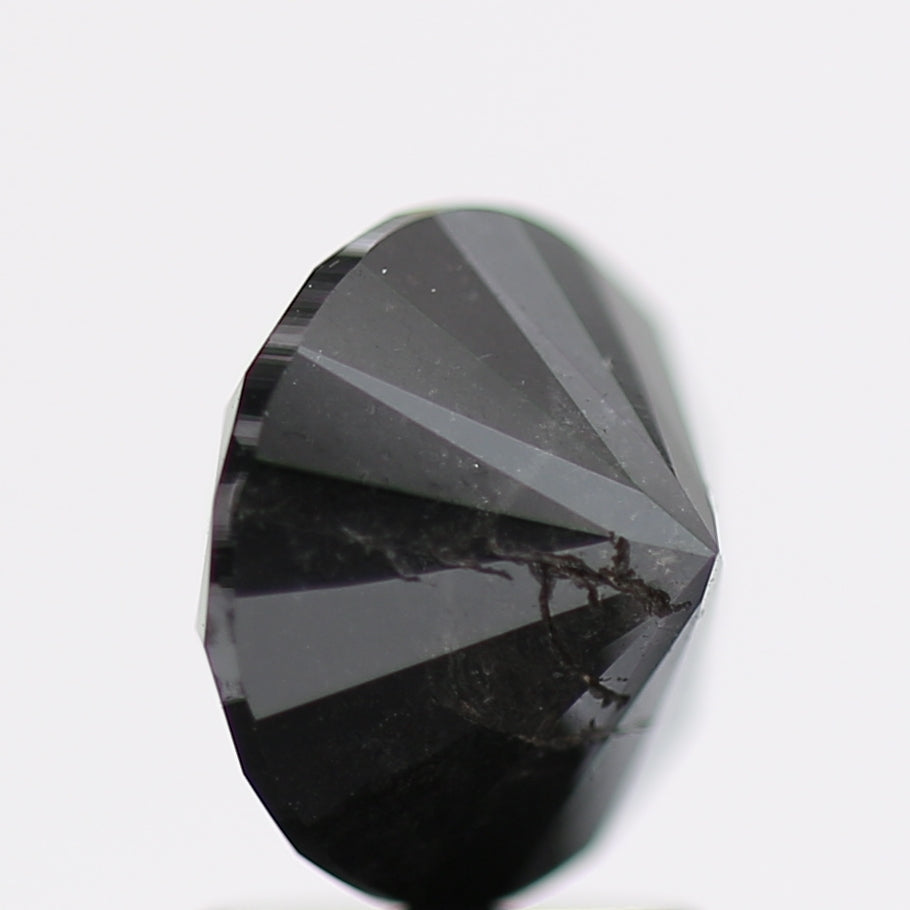 1.97 Carat Fancy Black Round Brilliant Diamond GIA Certified