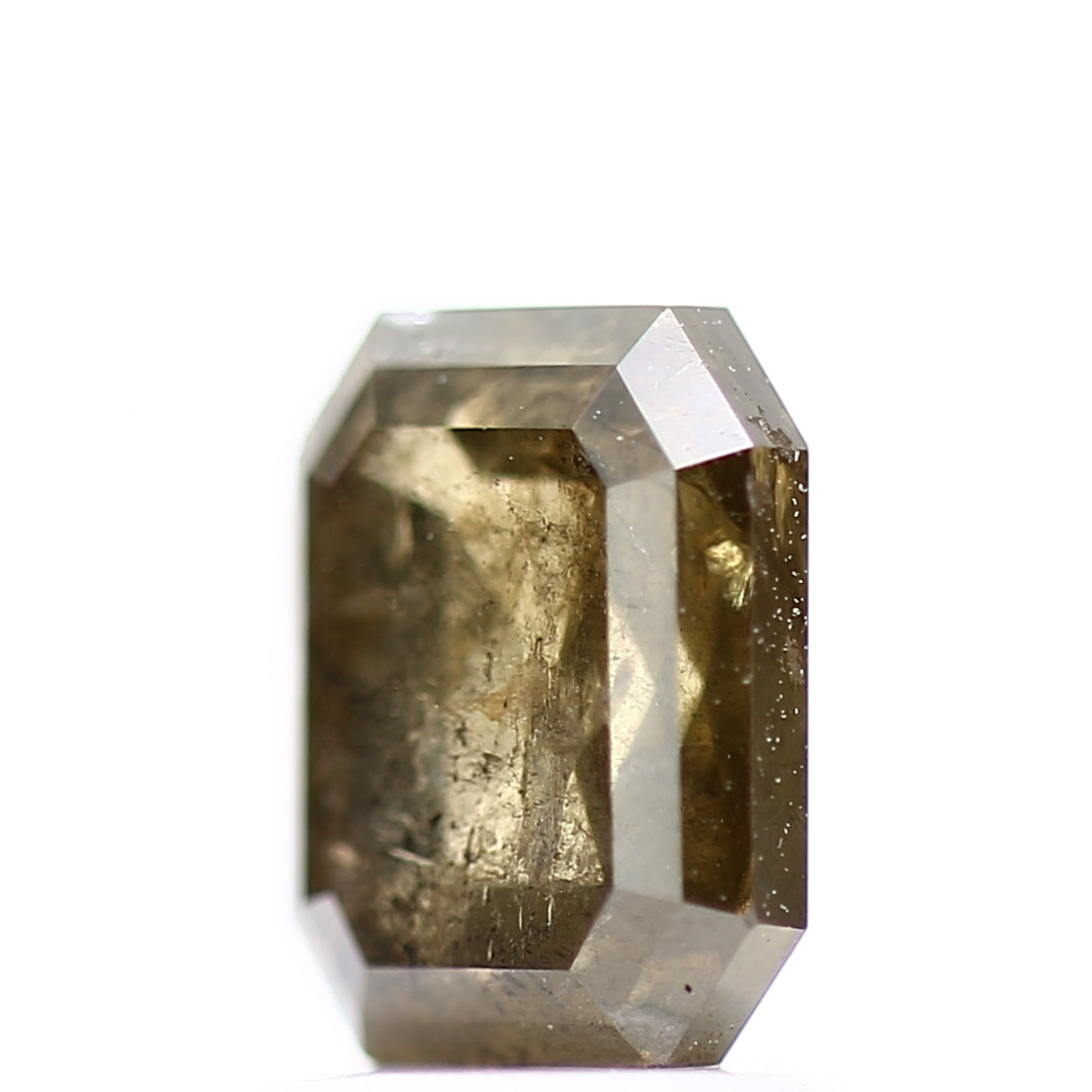 1.54 Carat 7.2 MM Natural Fancy Yellow Emerald Salt and Pepper Diamond - Blackdiamond