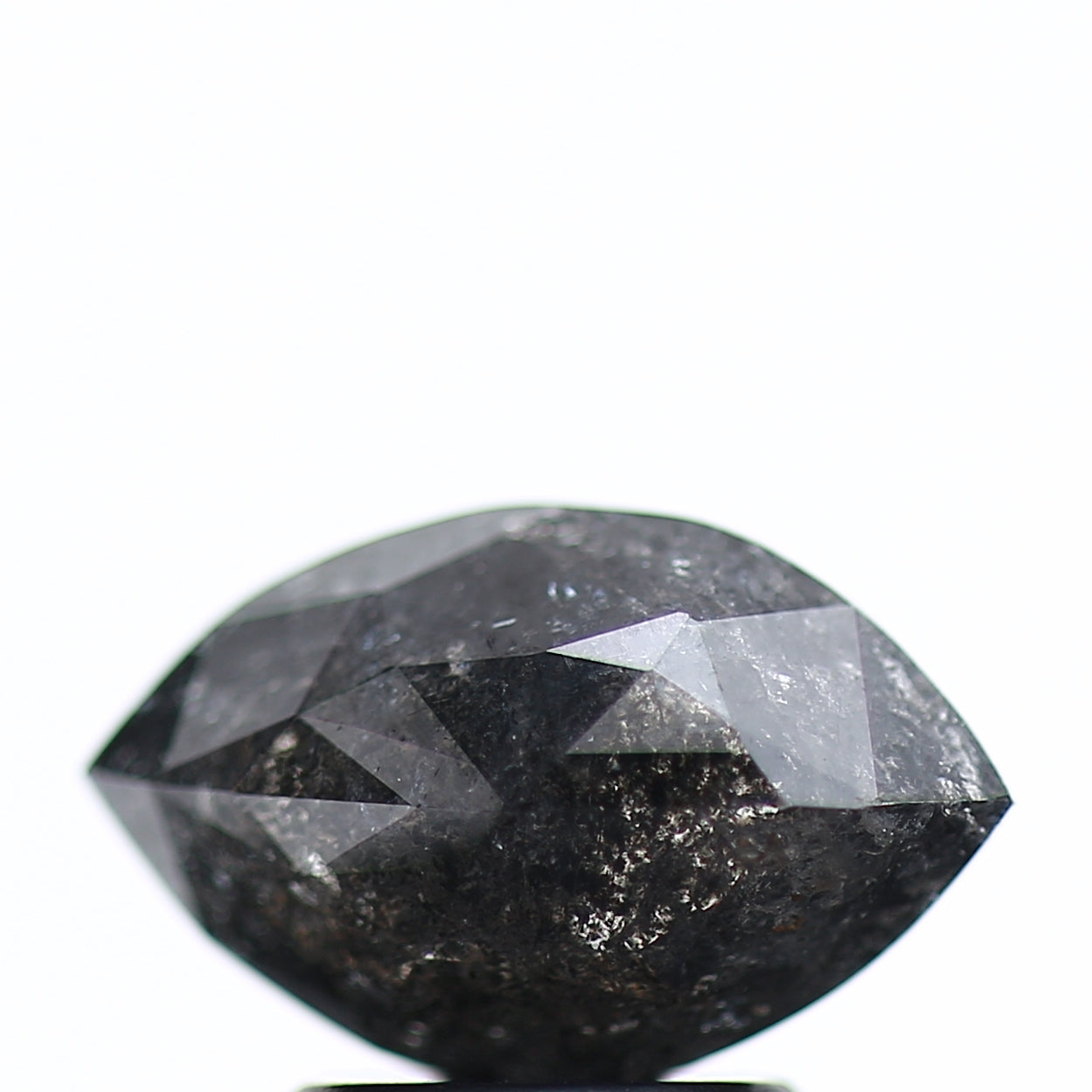 1.88 Ct Marquise Black Cut Salt & Pepper Diamond 10.58 MM