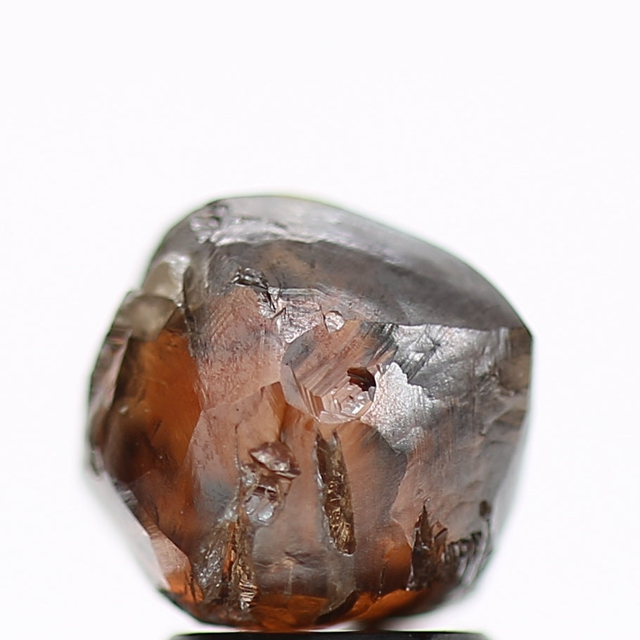 3.94 Carat Natural Fancy Cognac Brown Rough Diamond 7.74 MM