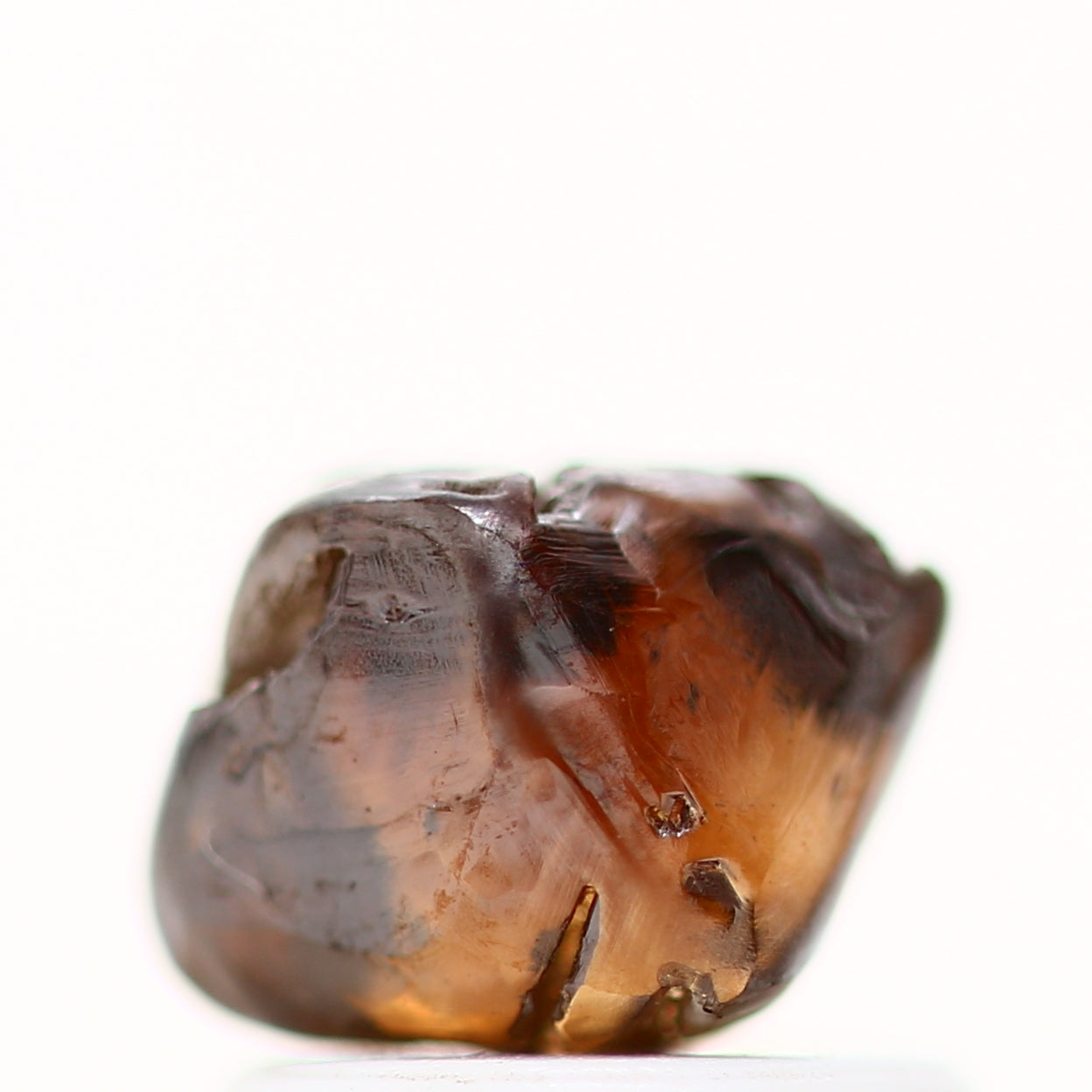 1.44 Carat Fancy Cognac Brown Octahedron Raw Rough Diamond 5.70 MM - Blackdiamond