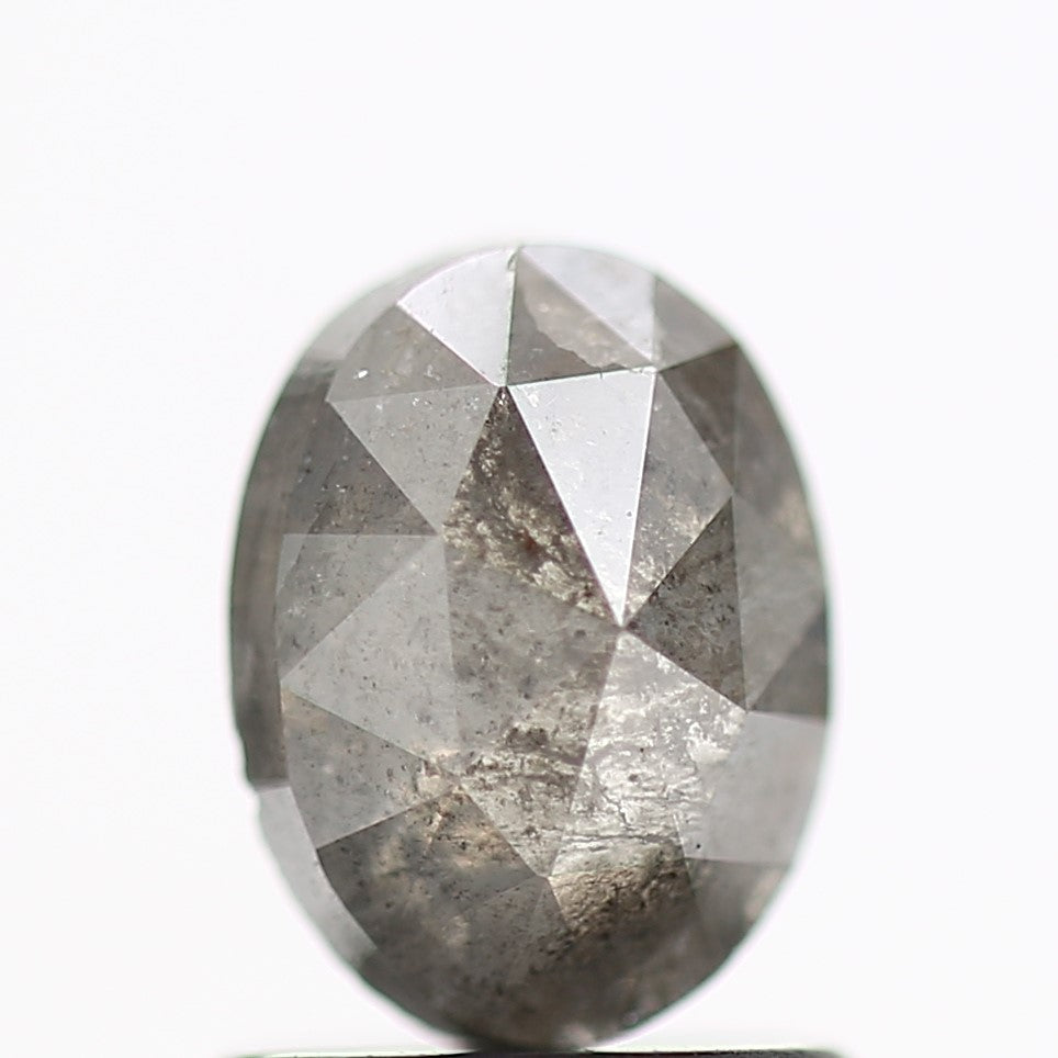 1.05 Carat Natural Salt and Pepper Oval Shape Diamond 7.10 MM
