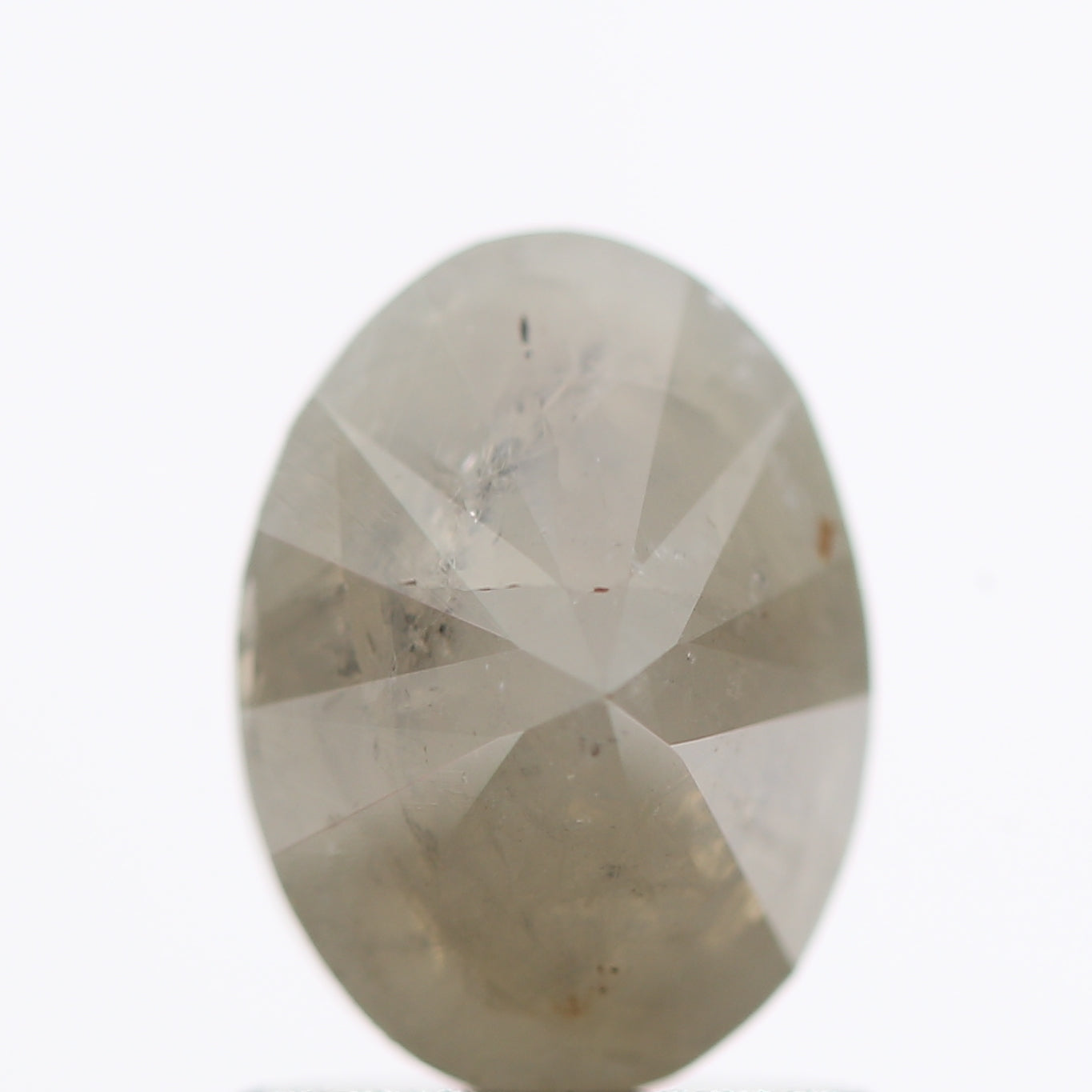 1.13 Carat Brilliant Oval Cut Salt and Pepper Diamond 7.48 MM