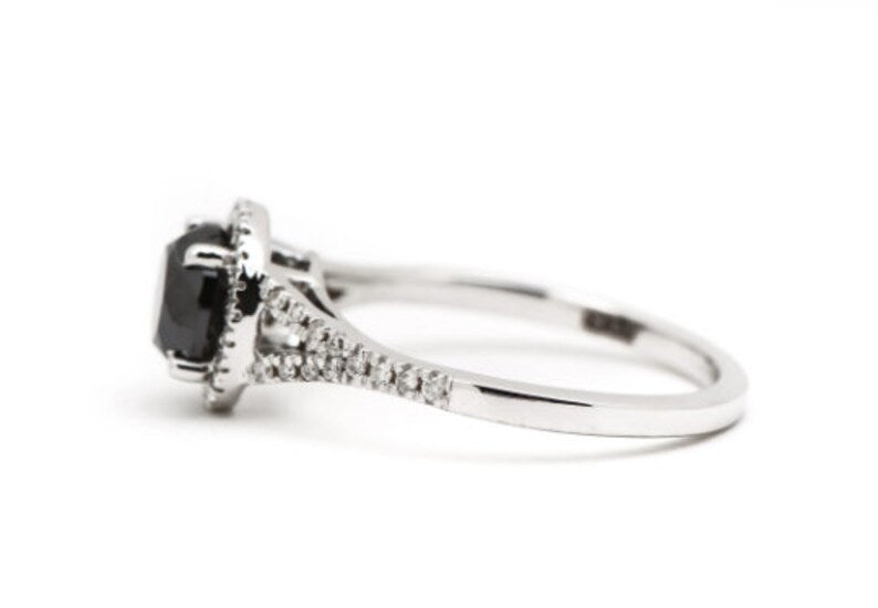 black diamond ring 14k gold