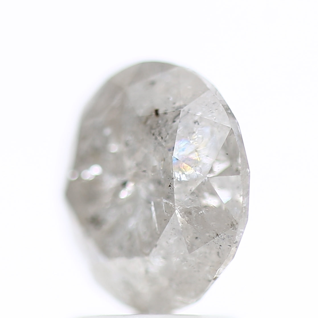 2.51 Carat Icy Gray Salt and Pepper Natural Celestial Diamond 8.50 MM
