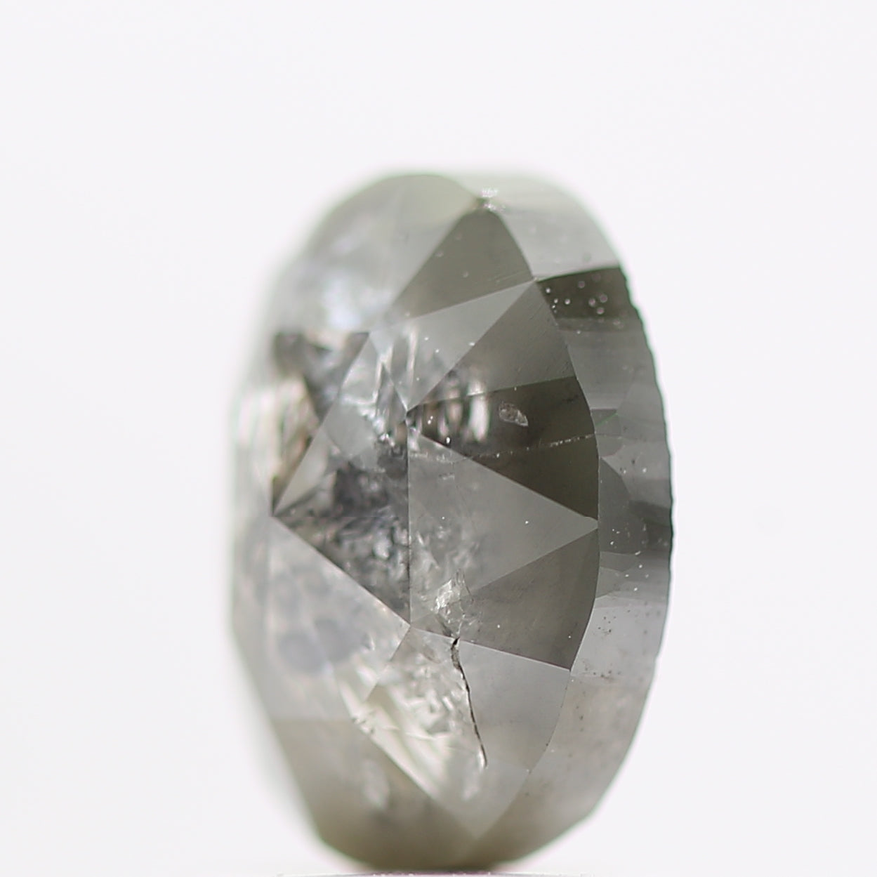 1.16 Carat Oval Shape Salt and Pepper Diamond 7.30 MM