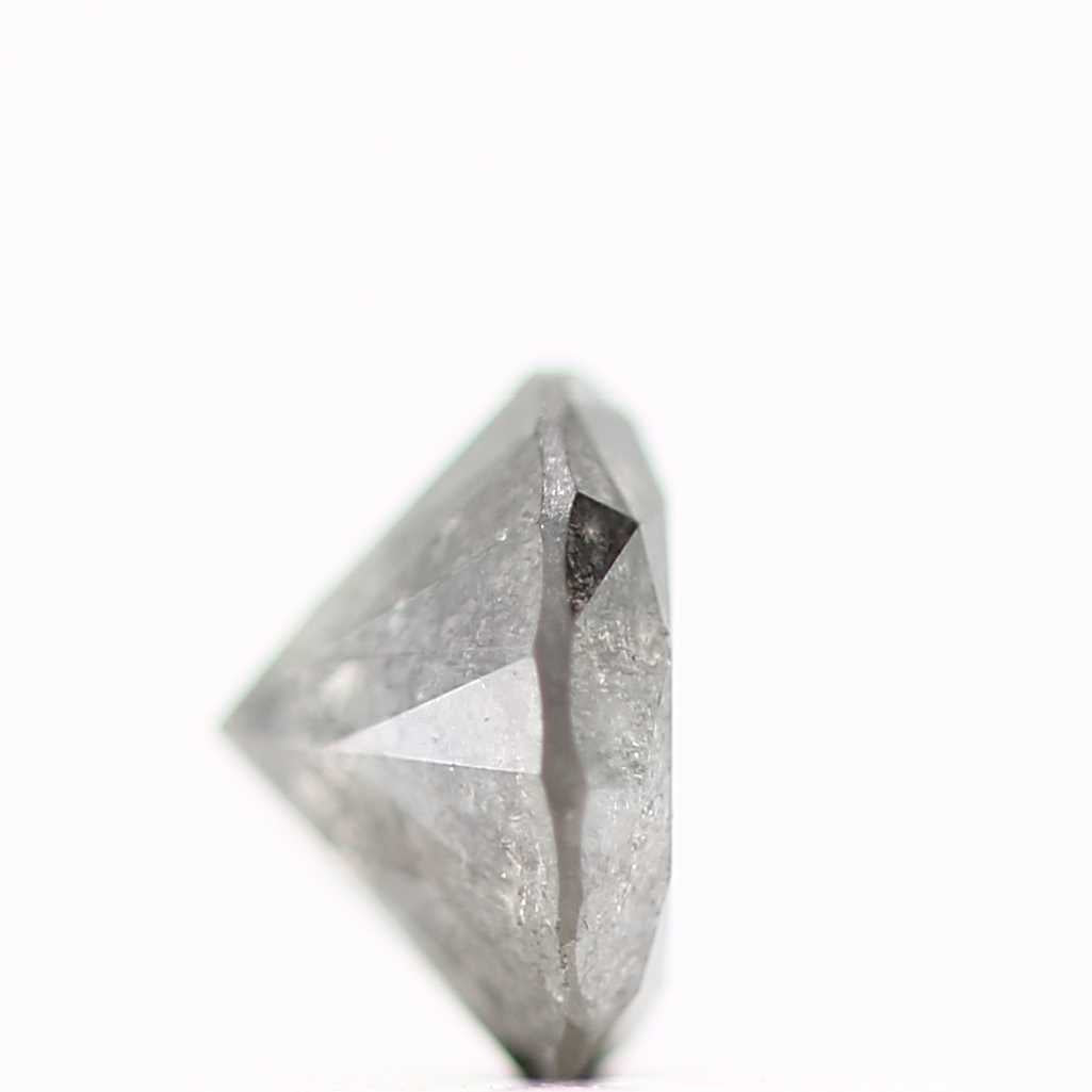 0.32 Carat Fancy Gray Diamond Round Salt and Pepper Diamond 4.3 MM - Blackdiamond