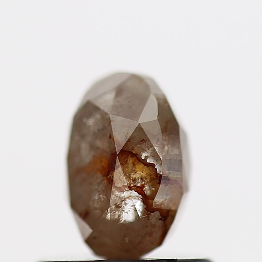 0.87 Carat Rose Cut Oval Brilliant Natural Loose Diamond 5.9 MM