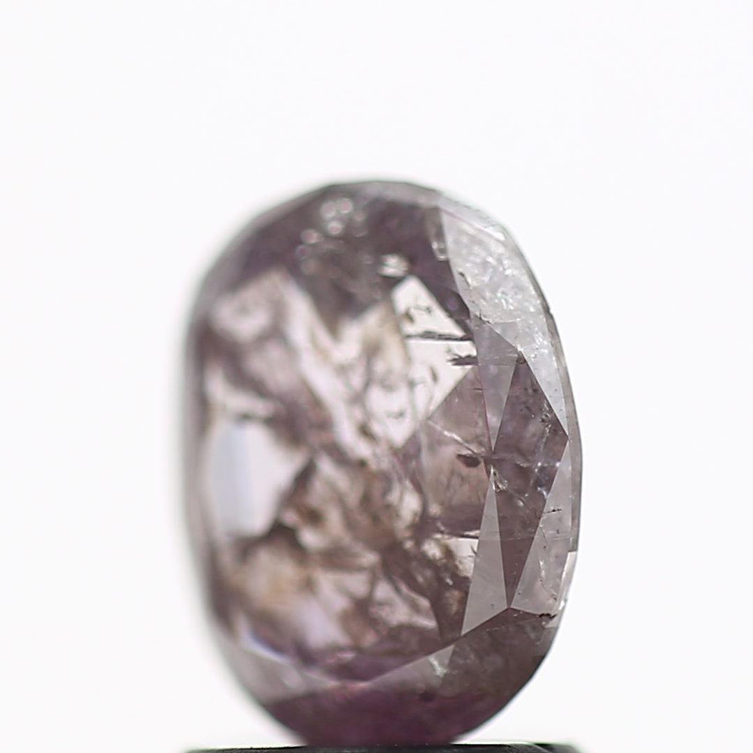 0.98 Carat Oval Pink Salt and Pepper Diamond 8 MM