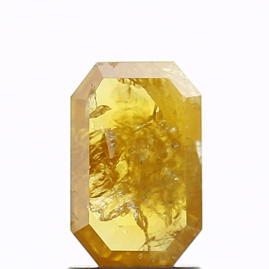 1.12 Carat Natural Yellow Emerald Salt and Pepper Diamond 8.4 MM