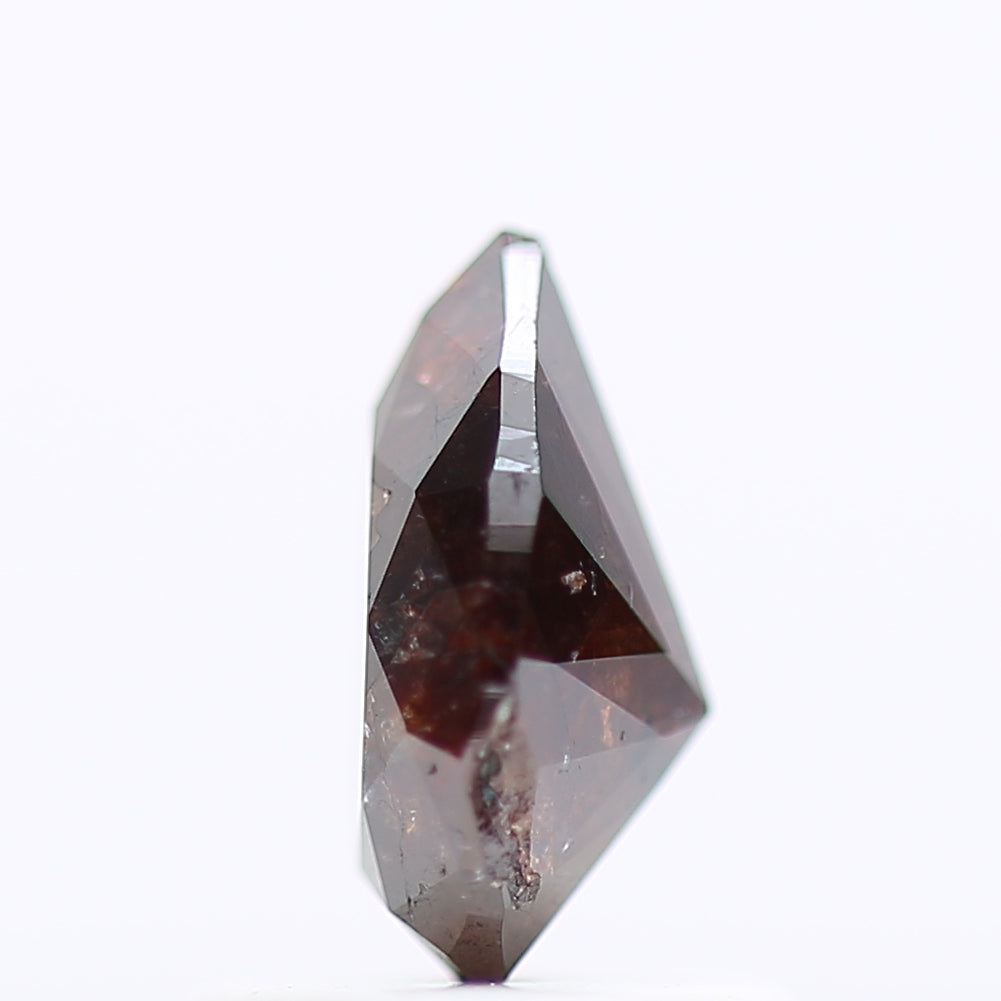 0.79 Carat Salt And Pepper Natural Fancy Red Diamond Pear 7.25 MM