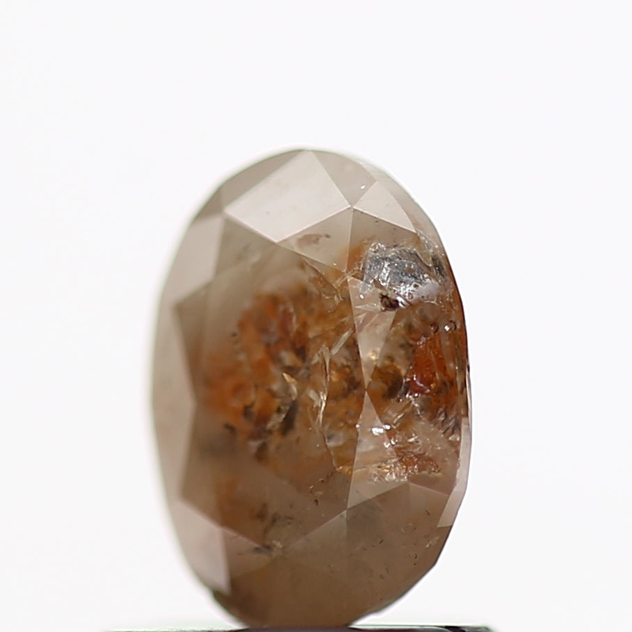 0.81 Carat Orange Oval Cut Natural Diamond 6.70 MM