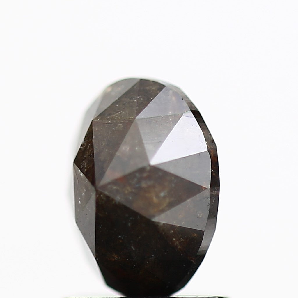 1.27 Carat Oval Double Cut Salt and Pepper Loose Natural Diamond 7.2 MM