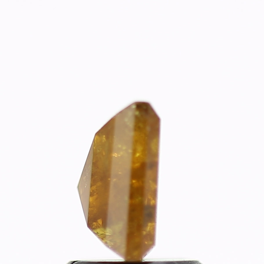1.44 Carat Natural Fancy Yellow Kite Salt and Pepper Diamond 8.7 MM