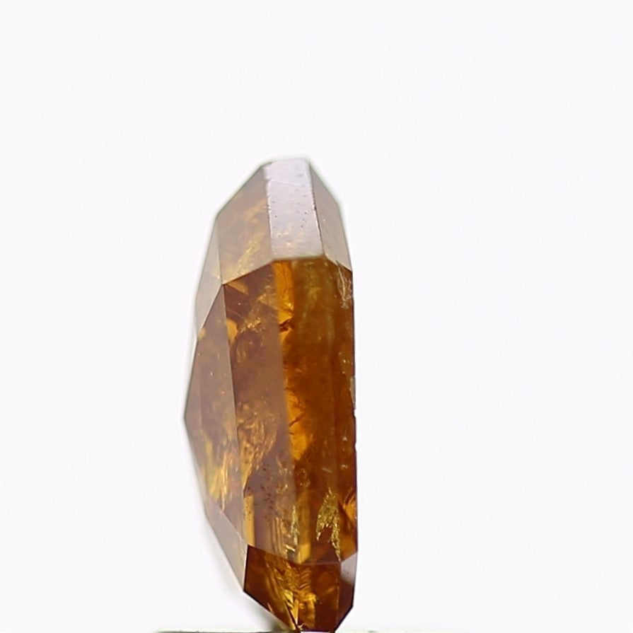1.17 Carat Elongated Shield Salt and Pepper Diamond Yellow 8.12 MM