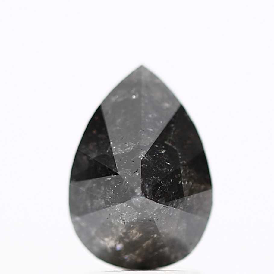2.23 Carat Natural Fancy Black Diamond Pear Brilliant Diamond
