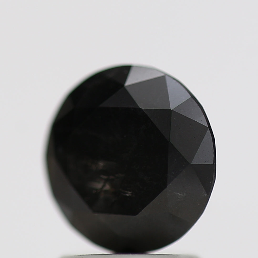 1.69 Carat Fancy Black Round Brilliant Diamond GIA Certified