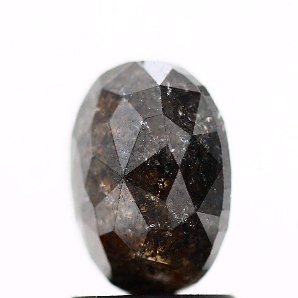 1.47 Carat Oval Brilliant Rose Cut Diamond 7.77 MM