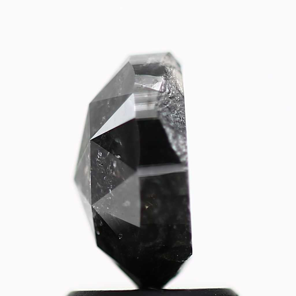 1.65 Carat Rose Oval Cut Salt and Pepper Diamond 7.86 MM